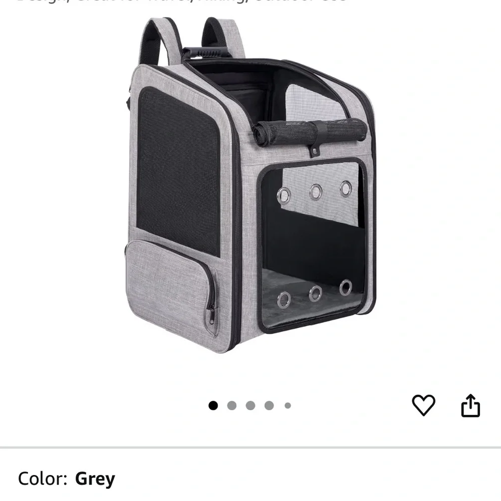 Gray Pet Carrier Backpack